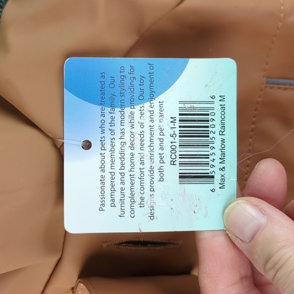 Doggie Raincoat! Max & Marlow Size M - Picture 6 of 14
